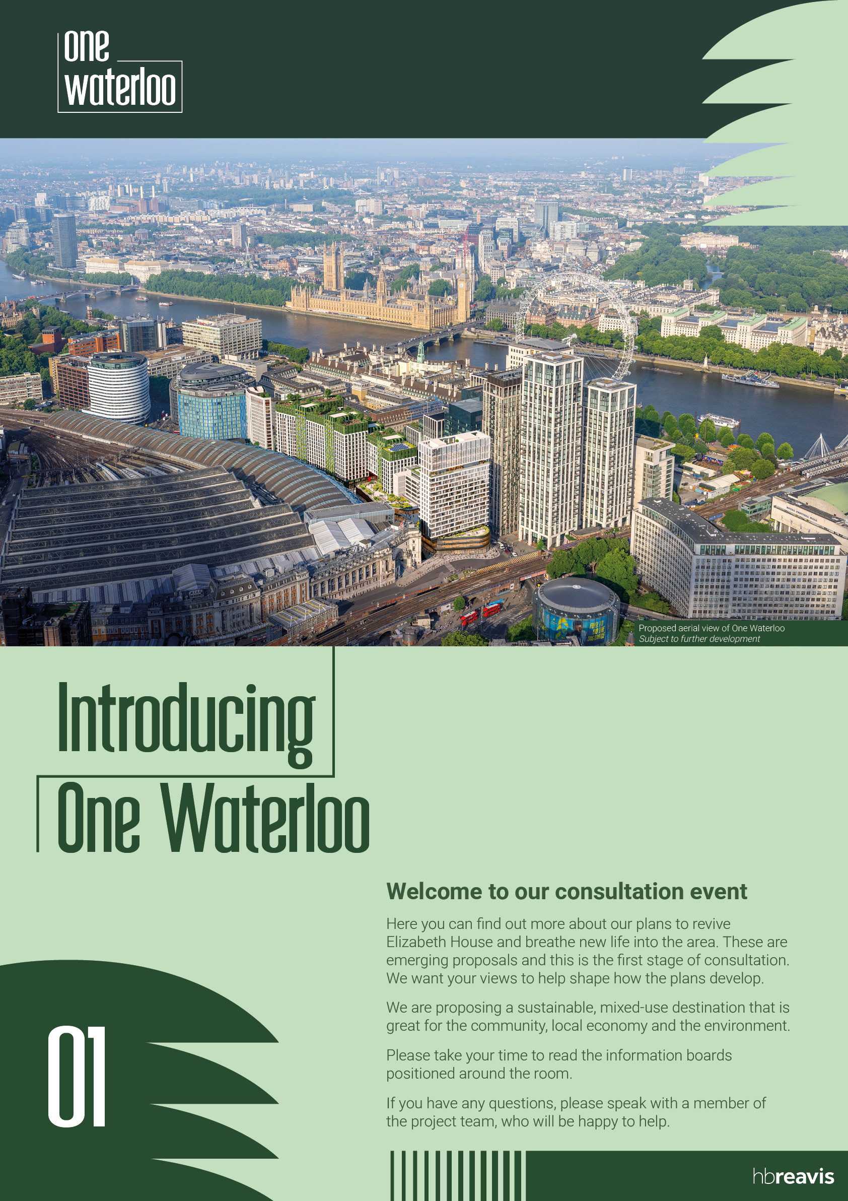 Visual version of consultation board 1: Introducing One Waterloo